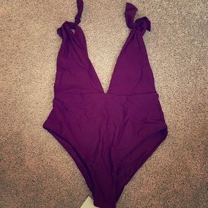 Plum one piece swimsuit